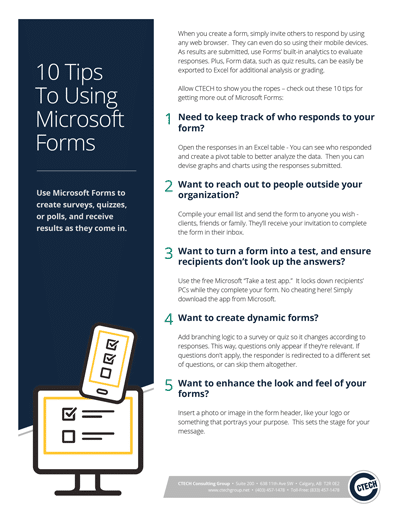 10 Tips To Using Microsoft Forms